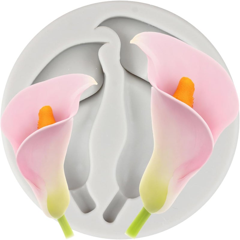 TAOXIBEI Flower Polymer Clay Mold Calla Lily Silicone Molds for DIY Crafts Air Dry Plaster Polymer Clay Epoxy Resin Casting Jewelry Making - Image 1